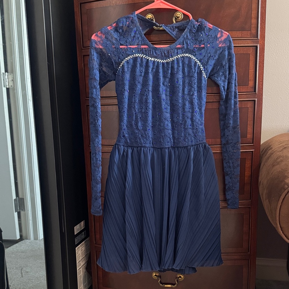 Balera Navy Blue Lace Kids Dress